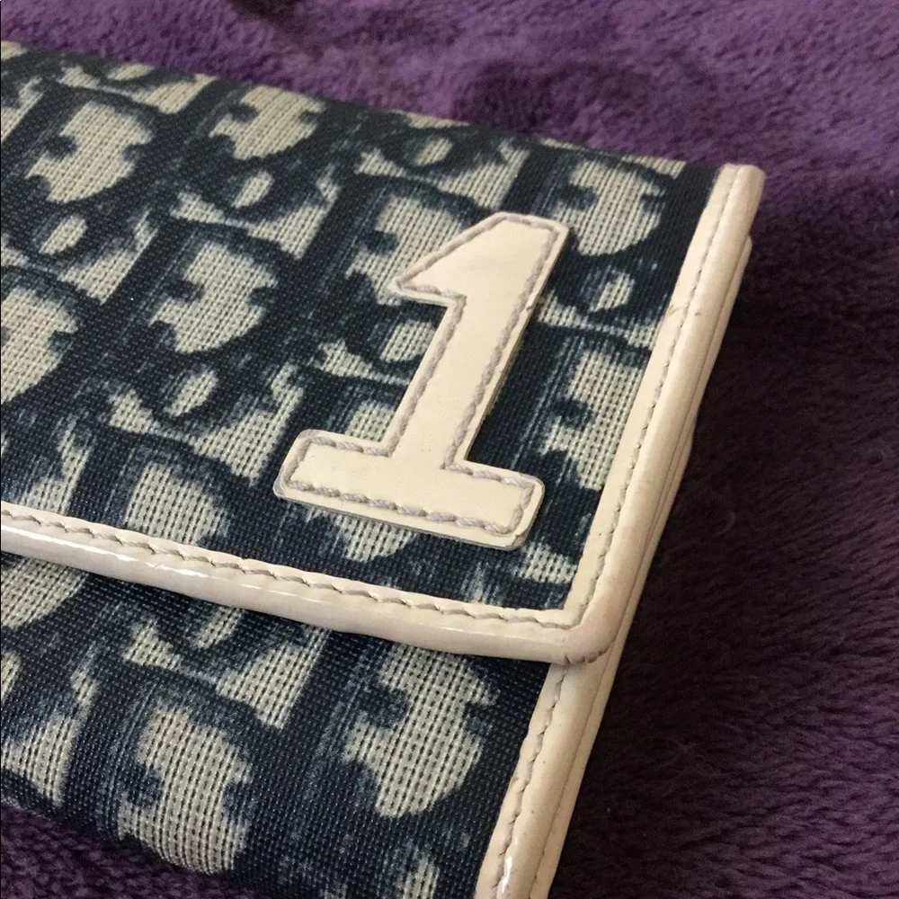 Authentic Vintage Christian Dior Trotter Continental PVC/Leather Wallet & Box